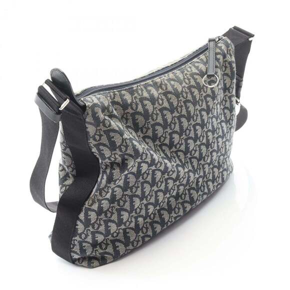 CHRISTIAN DIOR Black Canvas Trotter Shoulder Bag - Picture 2 of 9